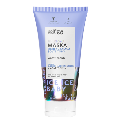 So!Flow Fioletowa Maska Ochładzająca Żółte Tony do Włosów Blond 200ml