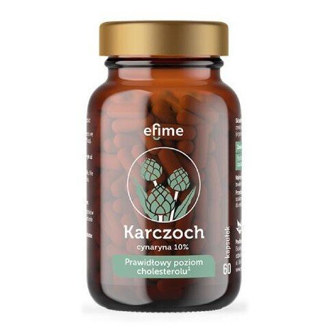 EkaMedica Efime Artichoke Cynarine 10% Correct Cholesterol Level 60 Capsules