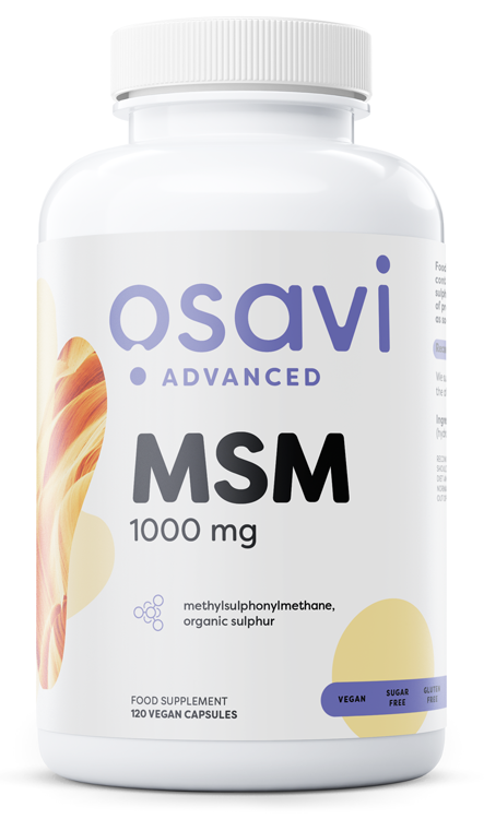 Osavi MSM 1000mg Wspiera Zdrowie Włosów Skóry i Paznokci 120 Kapsułek