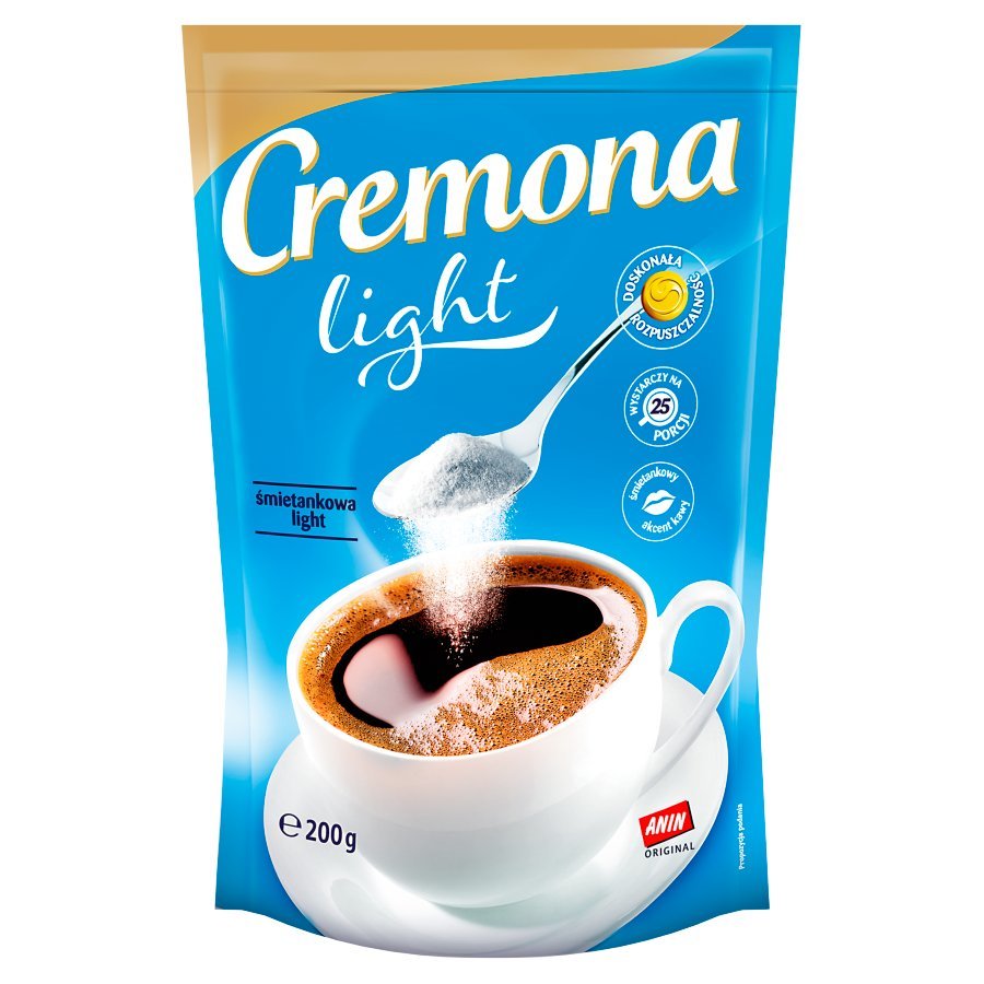 Cremona Śmietankowa Light Łagodzący Smak Zabielacz w Proszku 200g