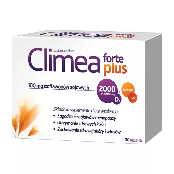Climea Forte Plus na Objawy Menopauzy i Zdrowe Kości 30 Tabletek