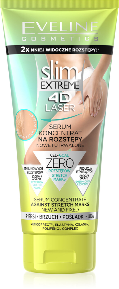 Eveline Slim EXtreme 4D Laser Serum Koncentrat na Rozstępy Nowe i Utrwalone 150ml