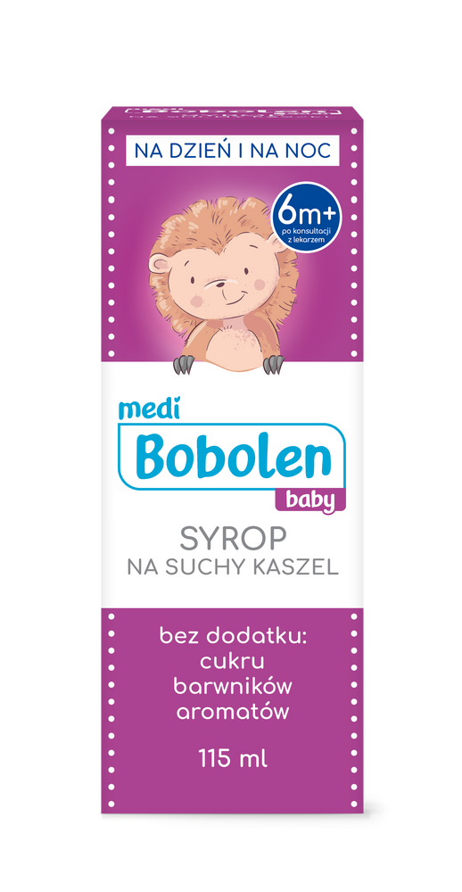 Bobolen Łagodzący Syrop na Suchy Kaszel od 6go Miesiąca Życia 115ml