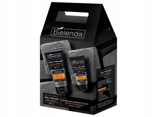 Bielenda Gift Set Only for Men Extra Energy Cleansing Gel and Moisturizing Cream 150x50ml