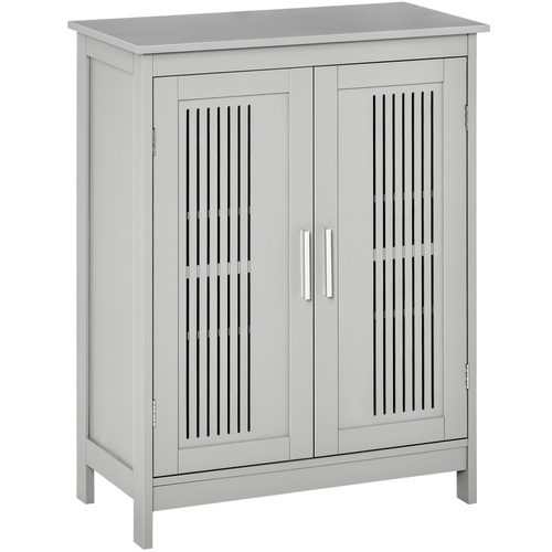 kleankin Modern Bathroom Floor Cabinet - Grey