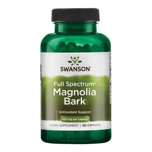 Swanson Kora Magnolii 400mg na Wsparcie Dróg Oddechowych 60 Kapsułek