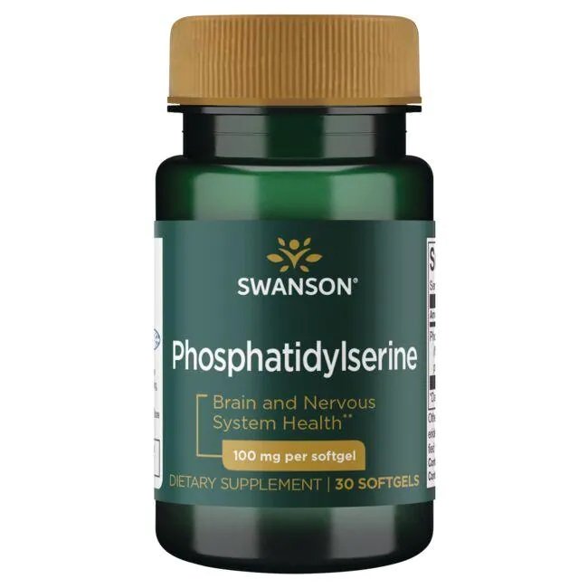 Swanson Phosphatidylserine 100mg for Cognitive Support 30 Softgels