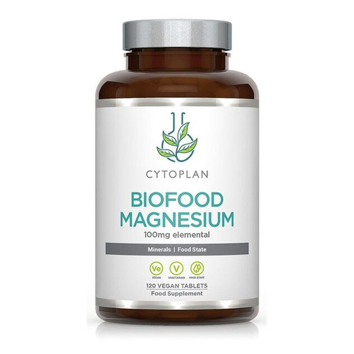 Cytoplan Biofood Magnesium Food-Based Supplement For Energy Muscle and Nervous System Support 120 Vegan Tabs