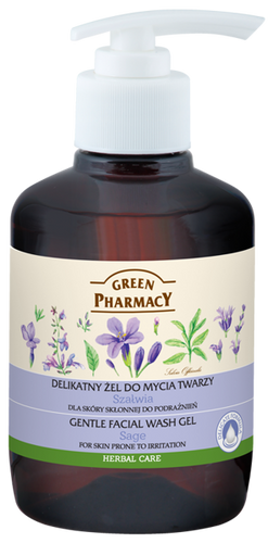 Green Pharmacy Gentle Face Wash Gel with Sage for Prone to Irritation Skin 270ml