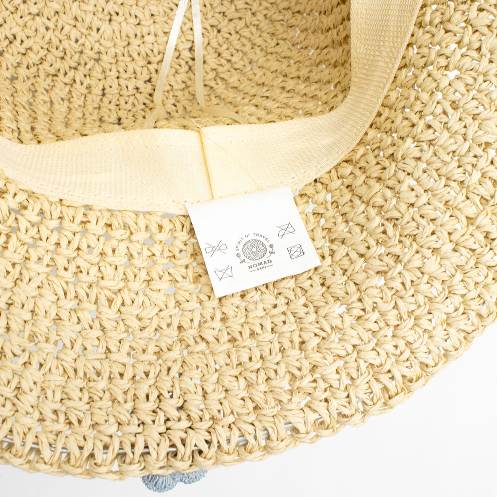 Nomad Sari Floppy Straw Sun Hat - Coffee & Daisies