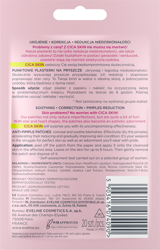 Eveline Cica Skin Anti-Pimple Punktowe Plasterki na Pryszcze 1 szt.