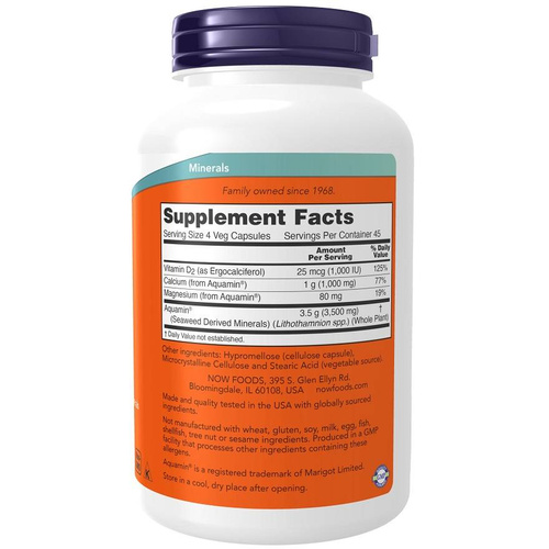 Now Foods Red Mineral Algae Wspomaga Funkcje Stawów 180 Kapsułek