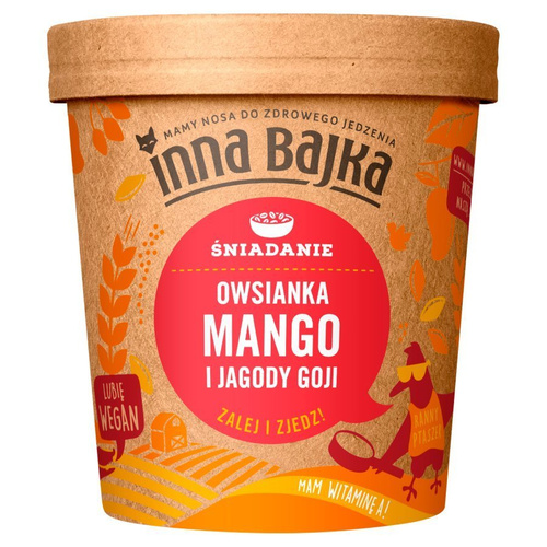 Inna Bajka Śniadanie Owsianka Mango i Jagody Goji Duża Porcja Błonnika 70g