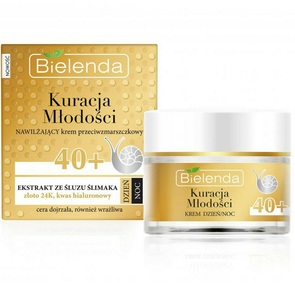 Bielenda Youth Treament Moisturizing Anti-Wrinkle Cream with Snail Slime and 24K Gold 50ml