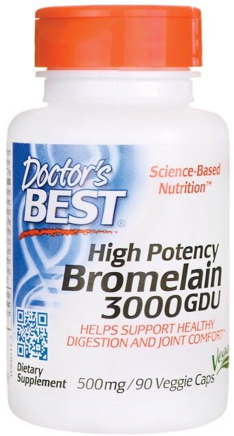 High Potency Bromelain 3000 GDU, 500mg - 90 vcaps