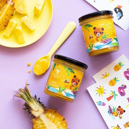 Pasieki Sadowskich Miodziś Honey with Pineapple for Children 430g