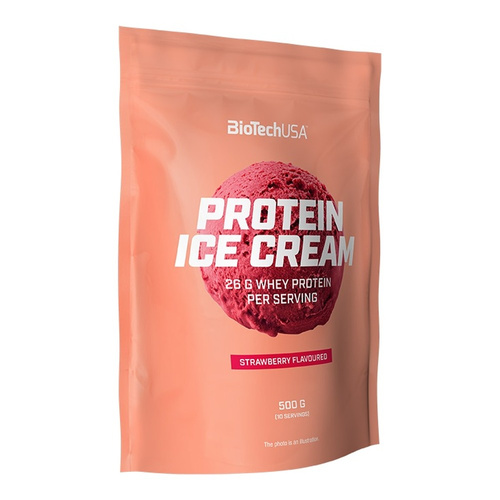 BioTechUSA Protein Ice Cream Mieszanka do lodów proteinowych, Truskawka 500g