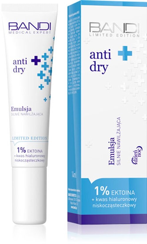 Bandi Anti Dry Silnie Nawilżająca Emulsja 1% Ektoina i Niskocząsteczkowy Kwas Hialuronowy 14ml