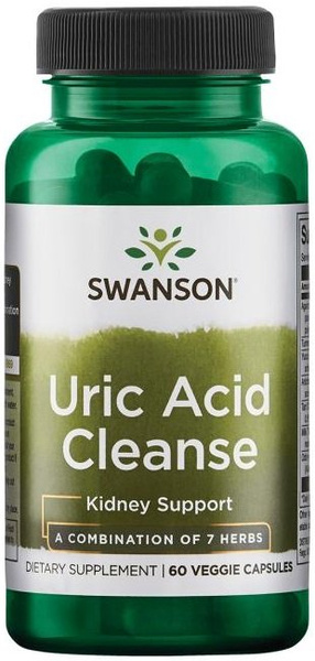 Swanson Uric Acid Cleanse na Wsparcie Metabolizmu Kwasu Moczowego 60 Kapsułek