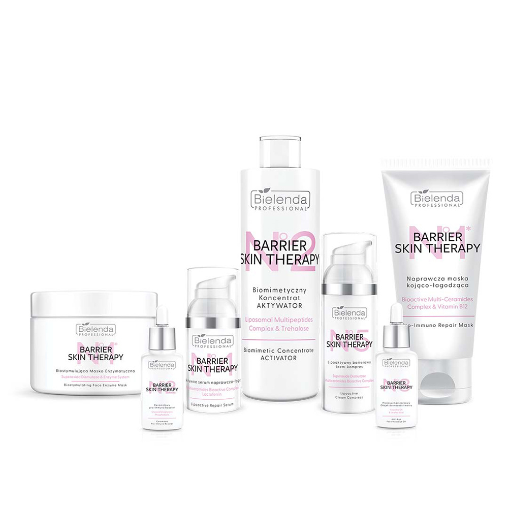 Bielenda Professional Barrier Skin Therapy Lipoactive Barrier Cream Compress for Face & Body with Superoxide Dismutase and Ectoine 50ml