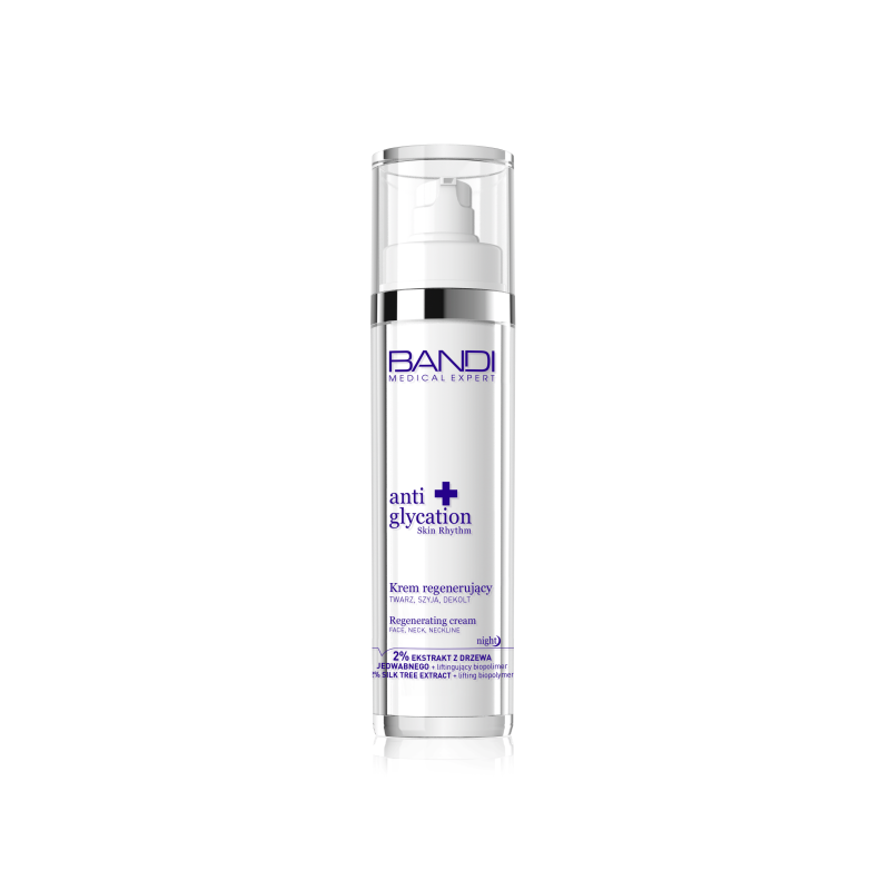 Bandi Anti Glycation Regenerujący Krem Twarz Szyja Dekolt dla Skóry Zmęczonej na Noc 50ml