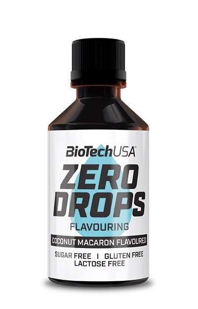 BioTechUSA Zero Drops Coconut Macaron Sugar-Free Flavor Drops For Flavoring Food and Drinks 50ml