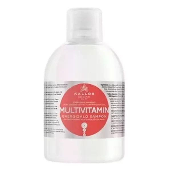 Kallos Multivitamin Energizing Hair Shampoo with Ginseng Extract and Avocado Oil 1000ml