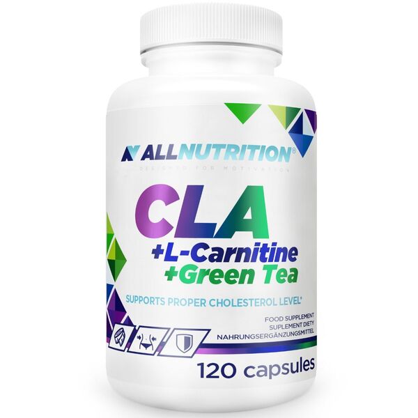 Allnutrition CLA L-Karnityna i Zielona Herbata na Wsparcie Smukłej Sylwetki 120 Kapsułek
