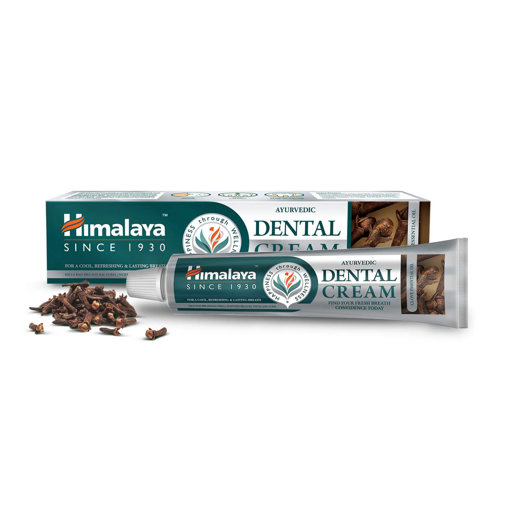 Himalaya Ayurvedic Dental Cream Toothpaste with Clove for Long-Lasting Fresh Breath 100g