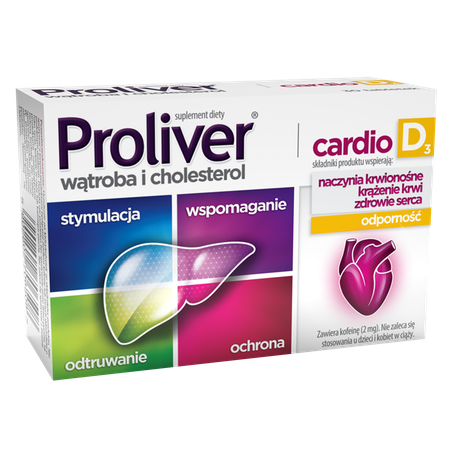 Aflofarm Proliver Cardio D3 na Wątrobę, Serce i Cholesterol 30 Tabletek