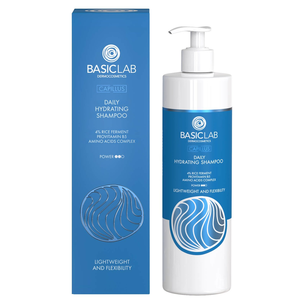 BasicLab Capillus Daily Hydrating Shampoo Lightweight Flexibility 300ml