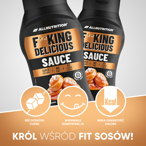 AllNutrition Fitking Delicious Sauce Caramel Sweet Sauce Without Added Sugar and Fat 410g