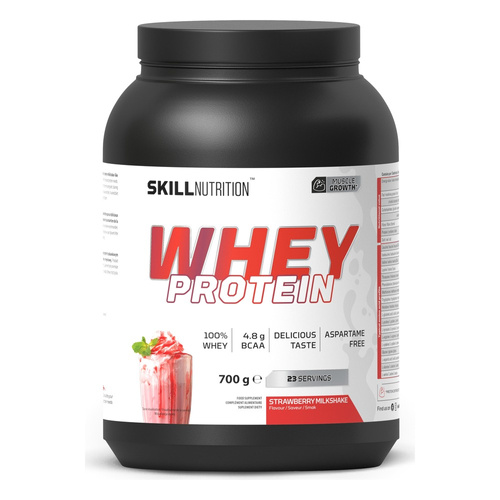 Skill Nutrition Whey Protein Powder, Strawberry Milkshake - 700g