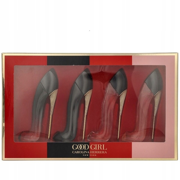 Carolina Herrera Good Girl Miniature Gift Set 7ml Good Girl EDP + 7ml Good Girl Blush EDP + 7ml Very Good Girl EDP + 7m Good Girl Blush Elixir EDP Set for Women 1 Piece