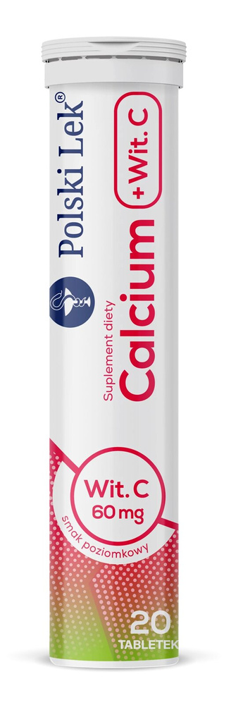 Plusssz Calcium 300 + Vitamin C Effervescent Tablets with Strawberry Flavor 20pcs