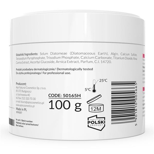 Apis Professional Couperose Stop Maska Algowa z Dziką Różą i Witaminą C 100g