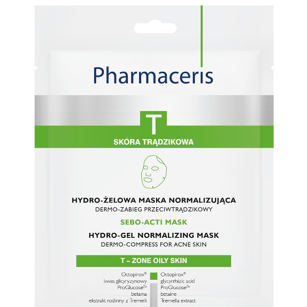 Pharmaceris T Dermo Zabieg Hydro Żelowa Maska Normalizująca Przeciwtrądzikowa 1szt