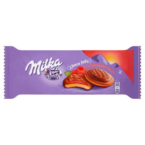 Milka Choco Jaffa Biscuits with Jelly Raspberry Flavored Coated with Milk Chocolate 147g