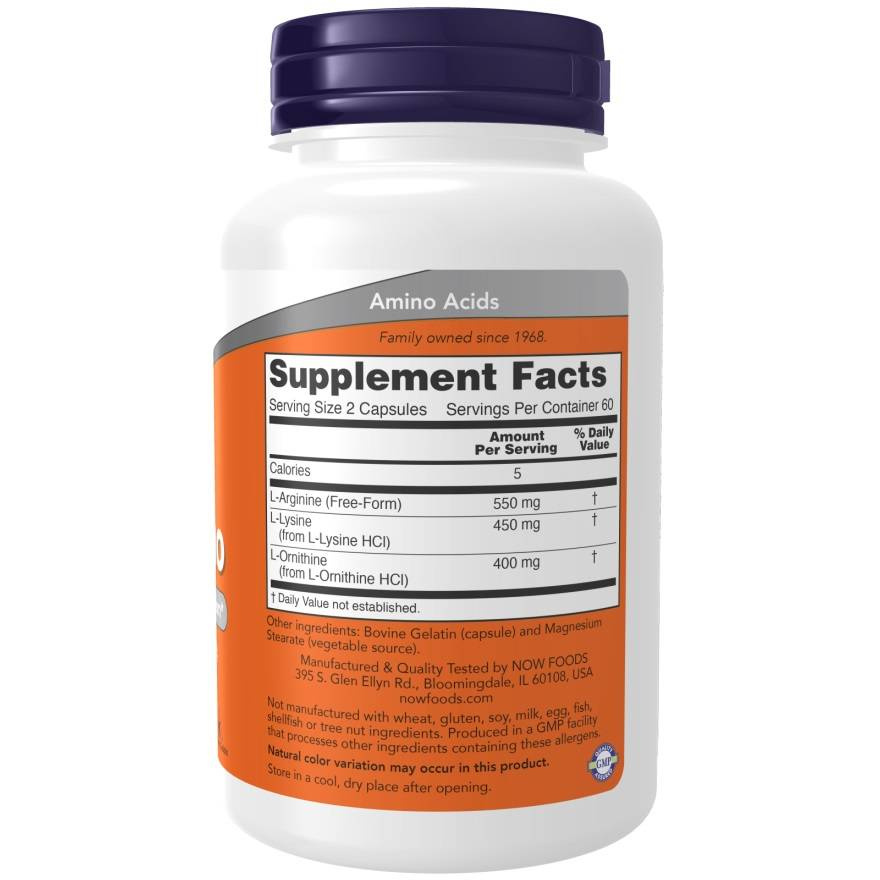 Now Foods Tri-Amino Protein Metabolism Support 120 Capsules