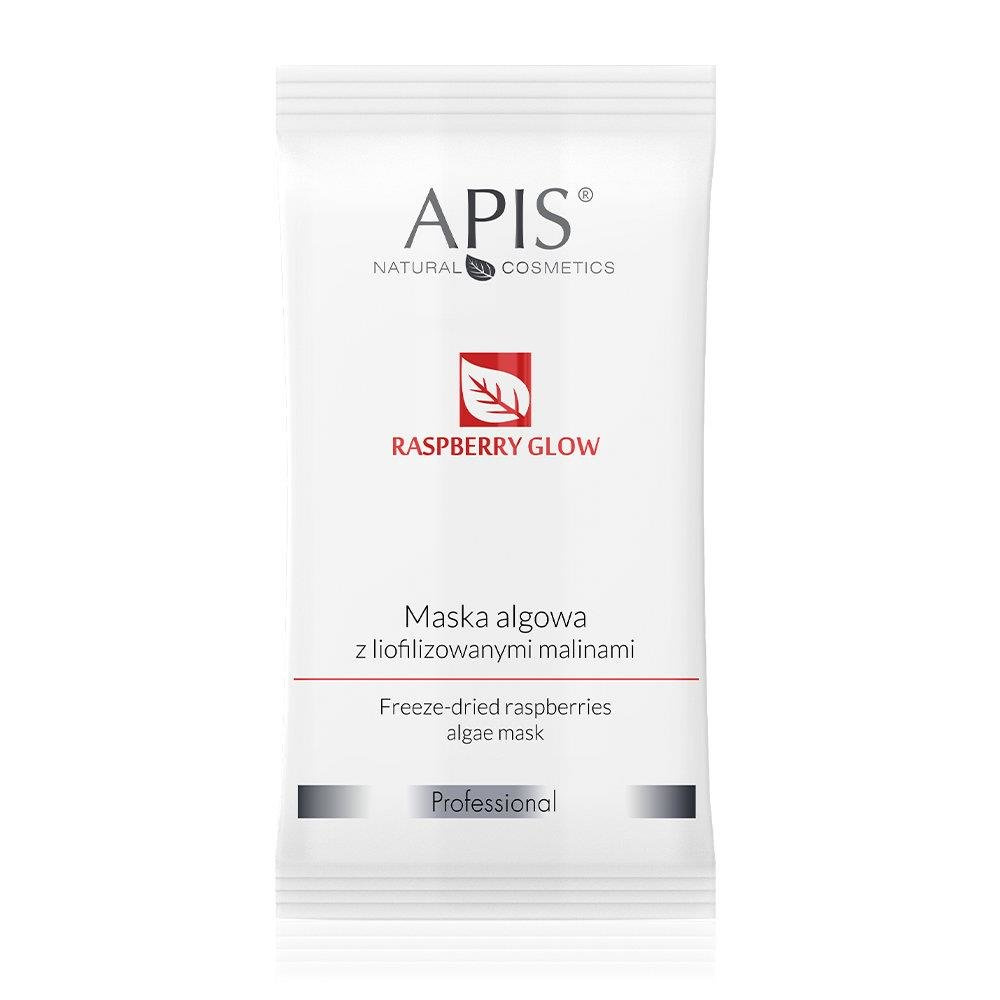 Apis Professional Raspberry Glow Maska Algowa z Liofilizowanymi Malinam dla Każdego Rodzaju Cery 20g