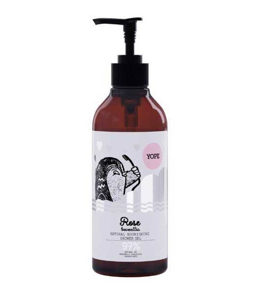 Yope Natural Nourishing Shower Gel with Rose Extract and Boswellia 400ml 