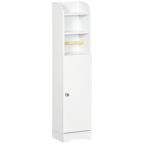 kleankin Multi-Storage Narrow Bathroom Cabinet - White