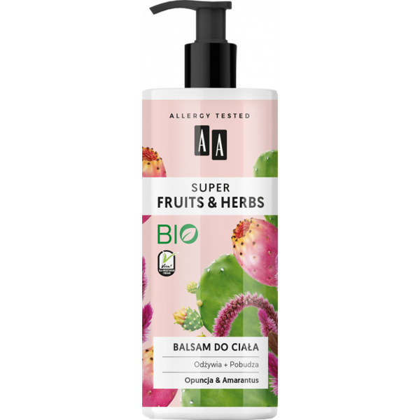 AA Super Fruits & Herbs Odżywiający i Pobudzający Balsam do Ciała Opuncja Amarantus 500ml