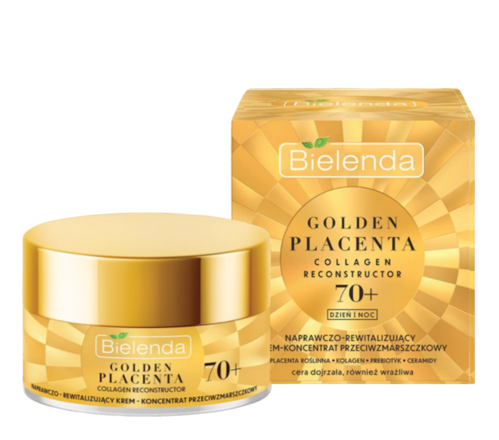 Bielenda Golden Placenta Collagen Cream Anti-Wrinkle 70+ for Day and Night 50ml