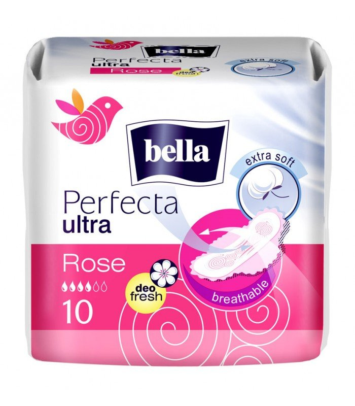 Bella Perfecta Ultra Rose Deo Fresh Sanitary Pads 10 Pieces