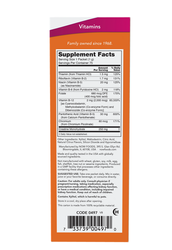 Now Foods Vitamin B-12 Instant Energy 75 Packets
