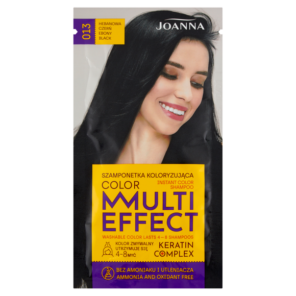 Joanna Multi Effect Szamponetka Koloryzująca 013 Hebanowa Czerń 35g