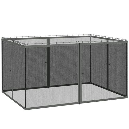 Outsunny 352 x 207cm Universal Replacement Mesh Sidewall Netting for Patio Gazebos and Canopy Tents, (Sidewall Only) Dark Grey
