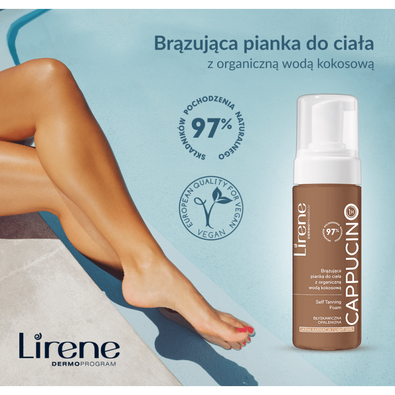 Lirene Perfect Tan Moisturizing Tanning Foam Capuccino 150ml Best Before 30.06.26