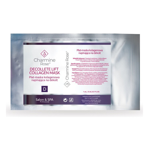 Charmine Rose Decolette Lift Collagen Płat-Maska Kolagenowa Napinająca na Dekolt 1 Sztuka